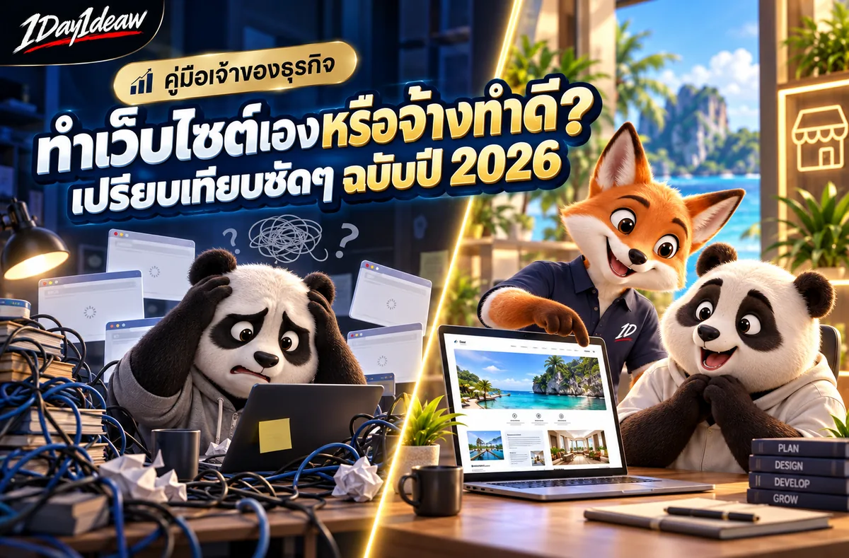 ทำเว็บไซต์เองหรือจ้างทำดี? เปรียบเทียบชัดๆ ฉบับปี 2026