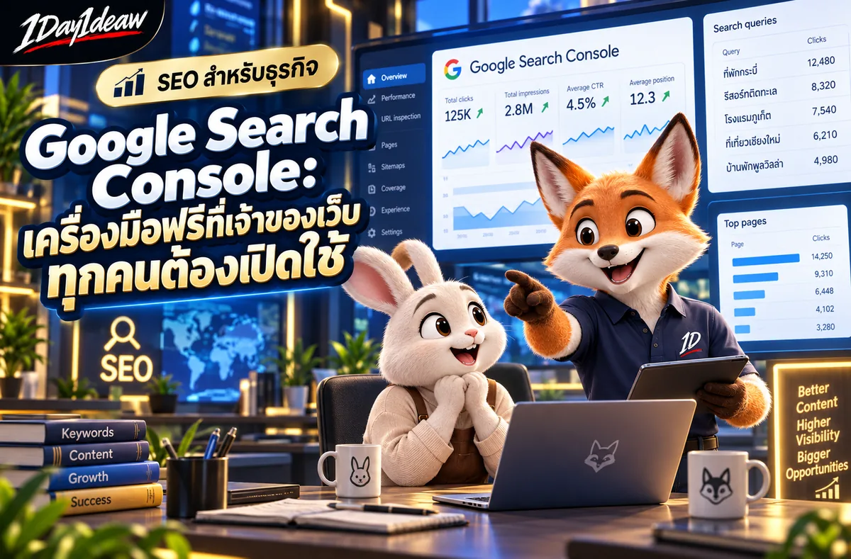 Google Search Console: เครื่องมือฟรีที่เจ้าของเว็บทุกคนต้องเปิดใช้