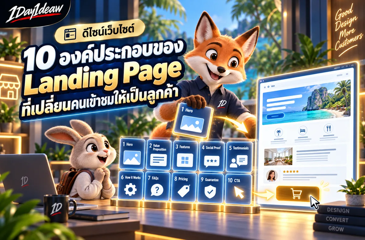 10 องค์ประกอบของ Landing Page ที่เปลี่ยนคนเข้าชมให้เป็นลูกค้า