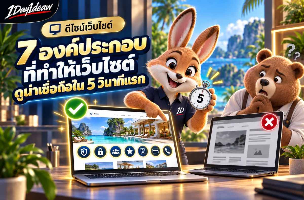 7 องค์ประกอบที่ทำให้เว็บไซต์ดูน่าเชื่อถือใน 5 วินาทีแรก