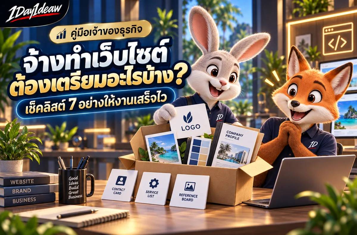 จ้างทำเว็บไซต์ต้องเตรียมอะไรบ้าง? เช็คลิสต์ 7 อย่างให้งานเสร็จไว