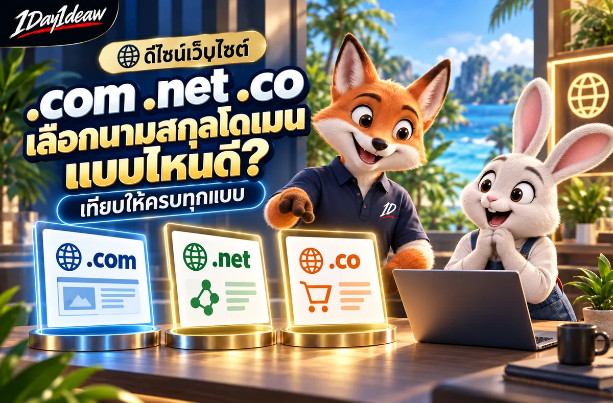 .com .net .co เลือกนามสกุลโดเมนแบบไหนดี? เทียบให้ครบทุกแบบ