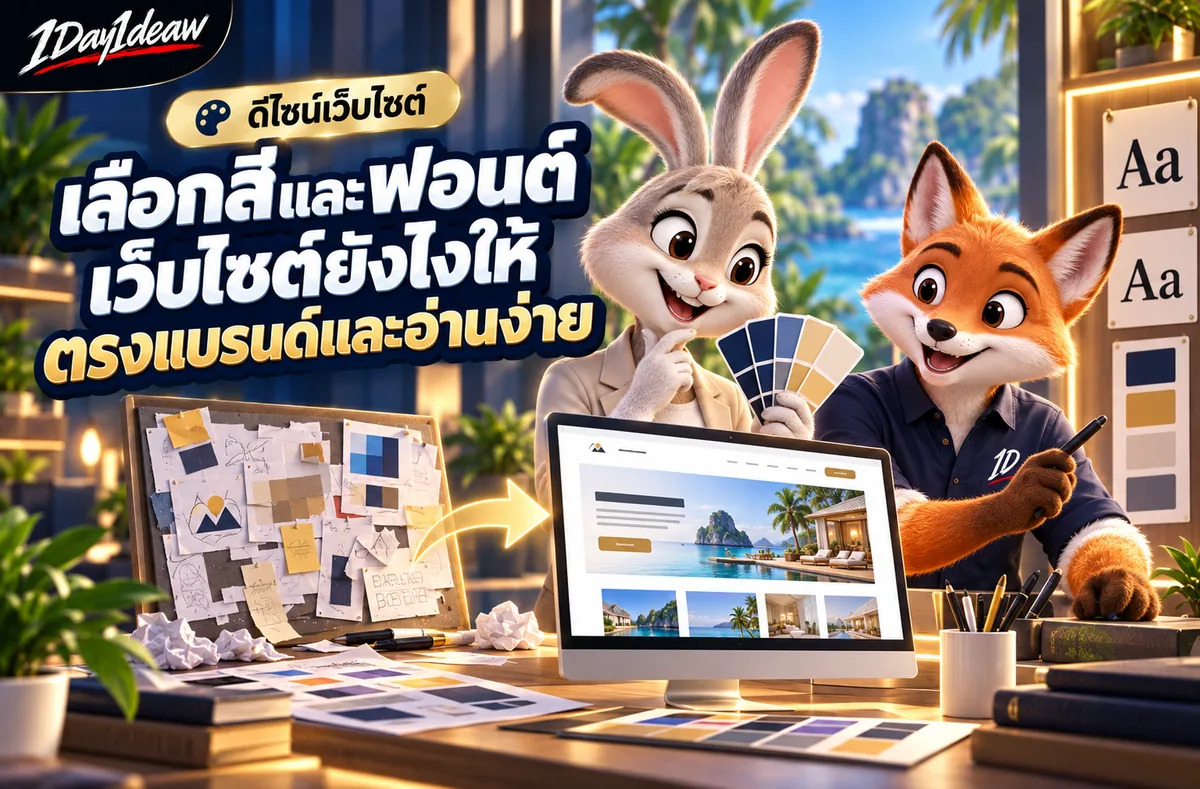 เลือกสีและฟอนต์เว็บไซต์ยังไงให้ตรงแบรนด์และอ่านง่าย