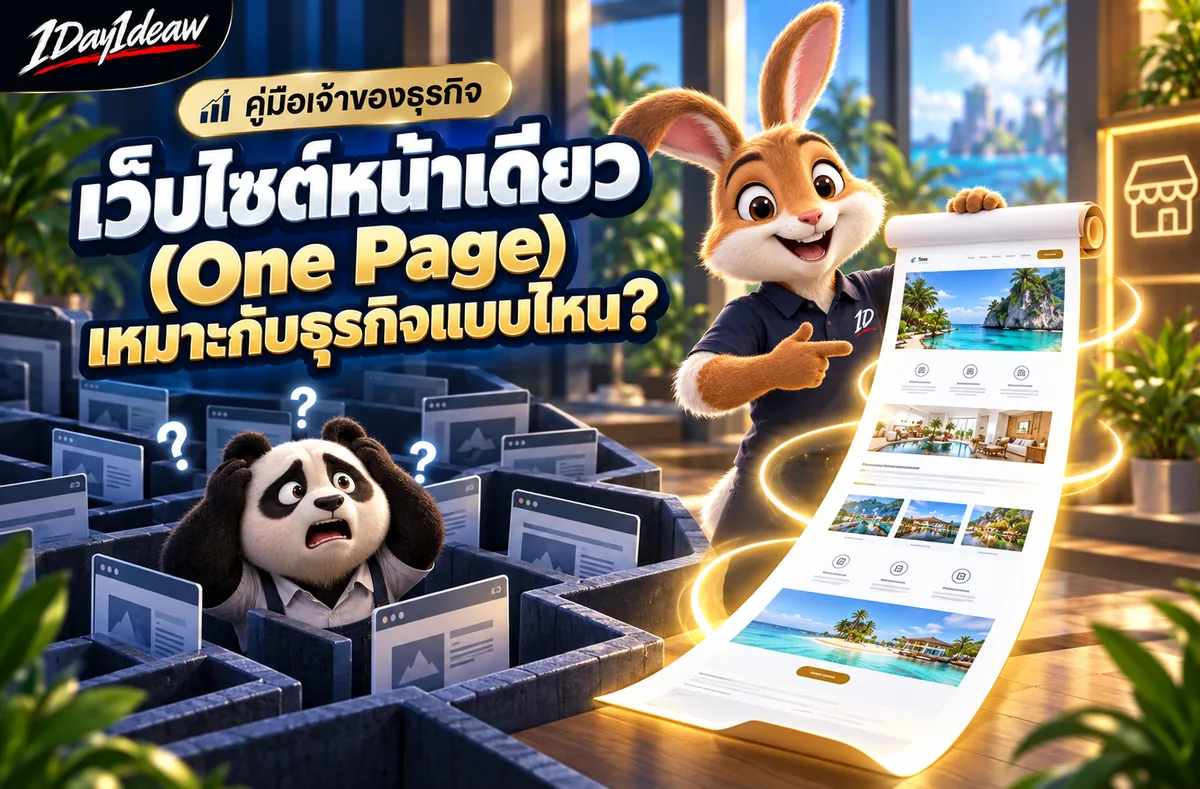 เว็บไซต์หน้าเดียว (One Page) เหมาะกับธุรกิจแบบไหน?
